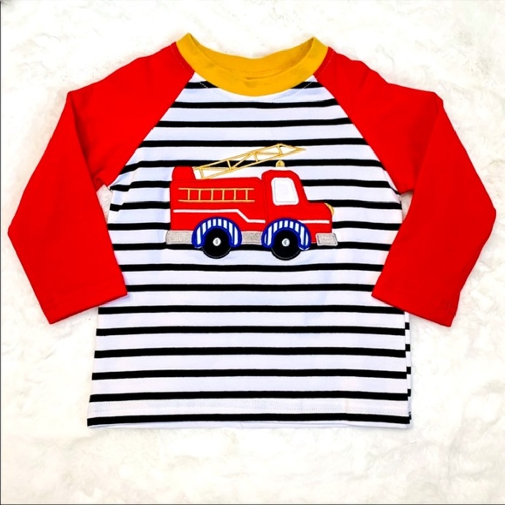 Fire Truck Stripe Raglan Shirt